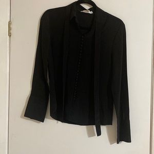 Black silk blouse